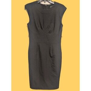 Anne Klein Dress Suit Business Formal Fitted Black Size 6 Back Zipper NWOT